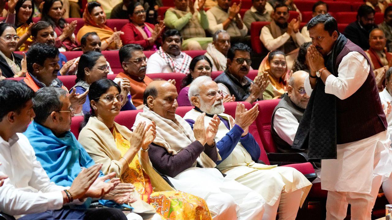 IN PHOTOS: NDA Parliamentary Party meets to discuss Union Budget 2026