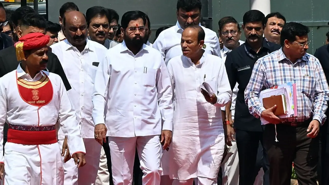 IN PHOTOS: Shinde, Sunetra Pawar at Vidhan Bhavan during the Budget Session