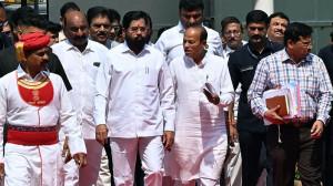 Budget Session 2026: Eknath Shinde, Sunetra Pawar arrive at Vidhan Bhavan