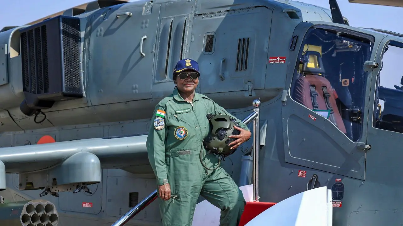 IN PHOTOS: Murmu becomes first Indian President to fly in attack helicopter