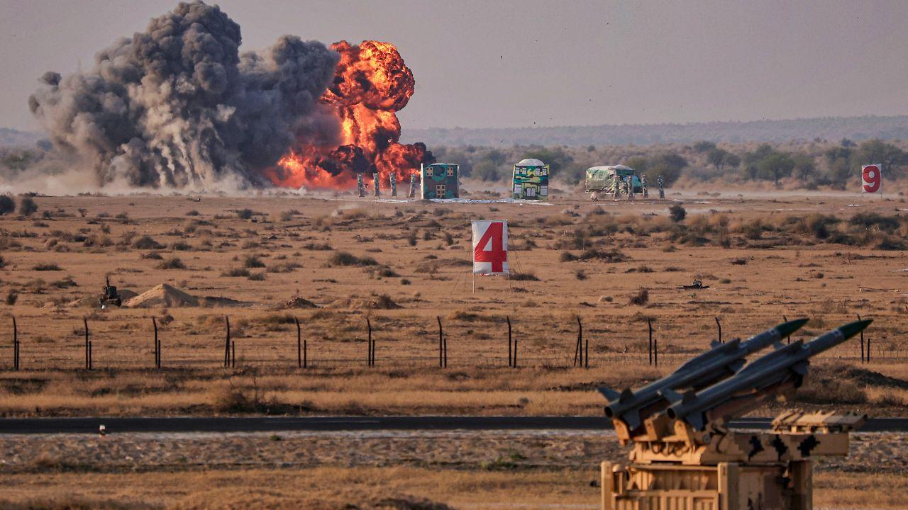 Fighter jets, transport aircraft and helicopters of the Indian Air Force were seen roaring across the skies, validating operational preparedness and precision strike capability