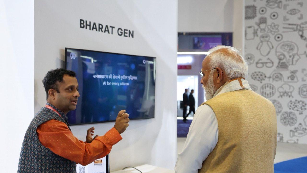 Prime Minister Modi on Tuesday toured the expansive expo floor, which spans more than 70,000 square metres across 10 arenas, bringing together global technology firms, startups, academia and government representatives
