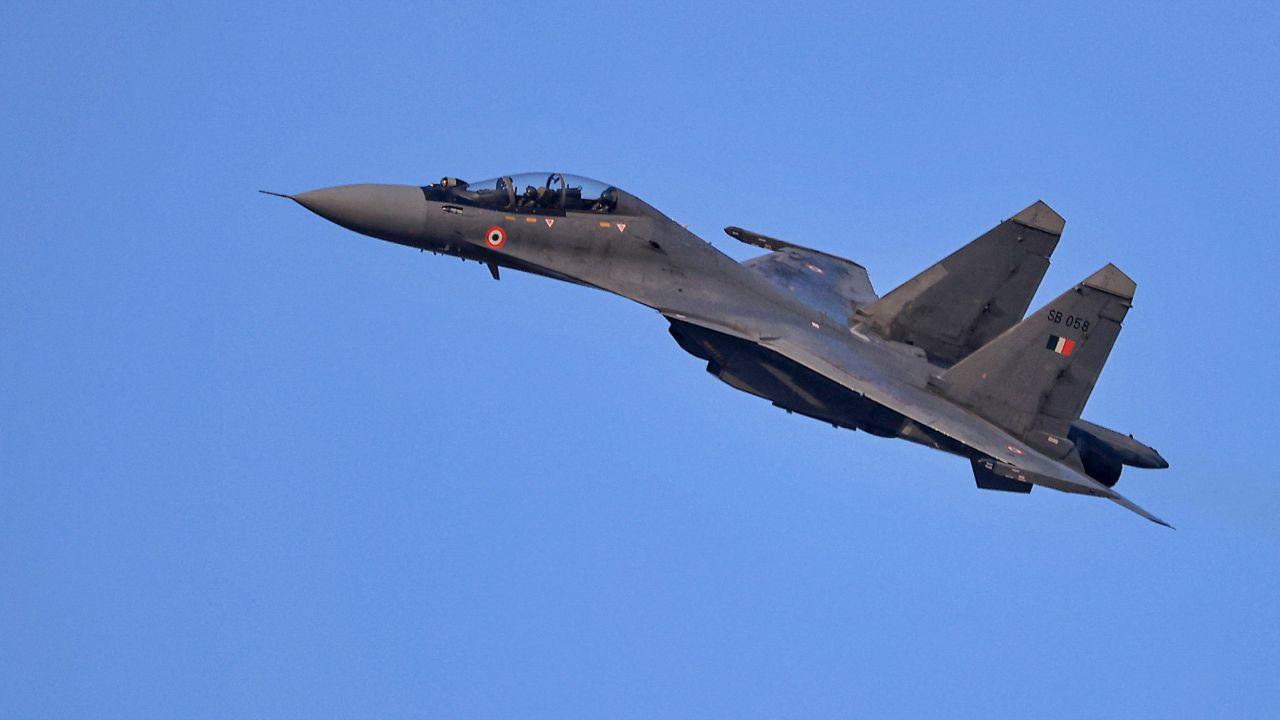 The formidable Sukhoi Su-30MKI dominates the skies, carrying out precision strikes on simulated enemy runways and fortified positions, showcasing its long-range strike capability and air superiority role