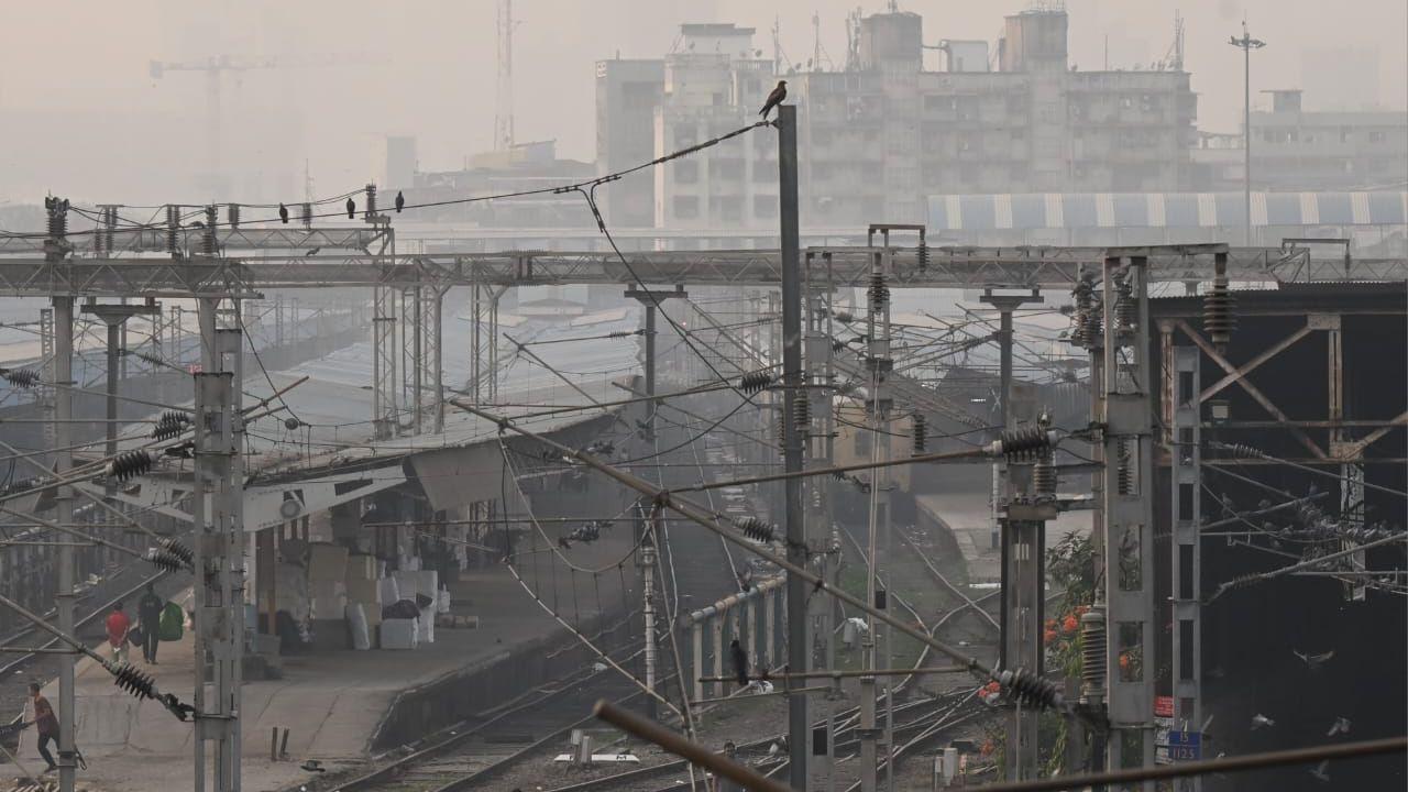 Haze covered parts of Mumbai early in the day as the temperatures expected to rise to around 34 degree celsius, according to the IMD