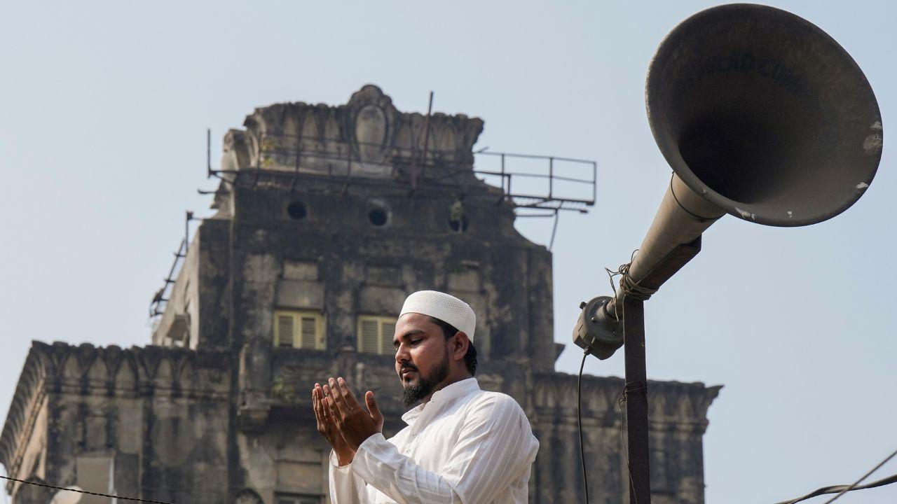 A man offers prayers on the first Friday of Ramzan at Tipu Sultan Masjid, in Kolkata. Pic/PTI