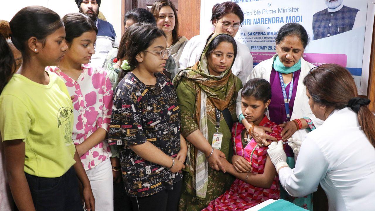 The injection provides protection against HPV types 16 and 18, which are responsible for cervical cancer, as well as types 6 and 11