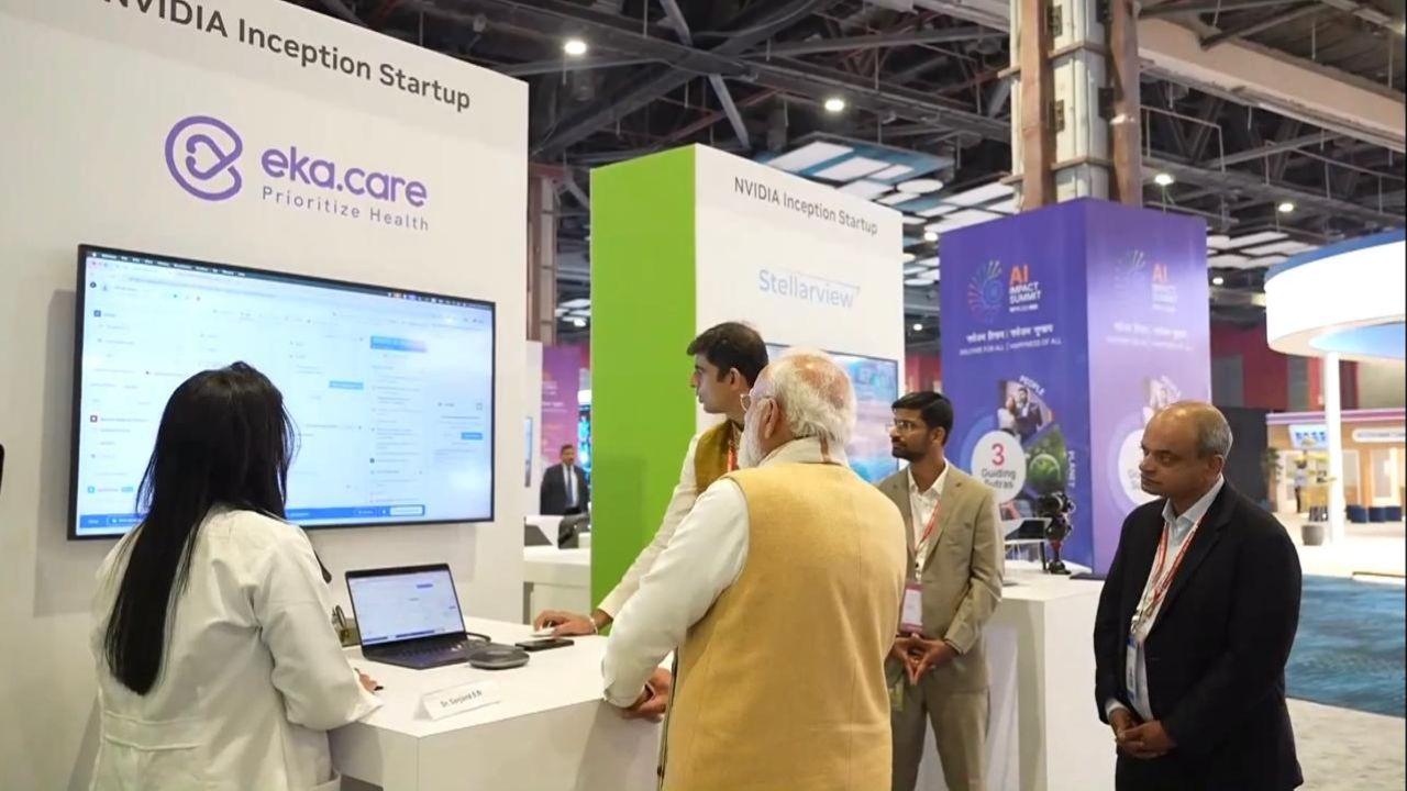 Union Minister Ashwini Vaishnaw and Minister of State Jitin Prasada were also present along with PM Modi as he engages with innovators and exhibitors
