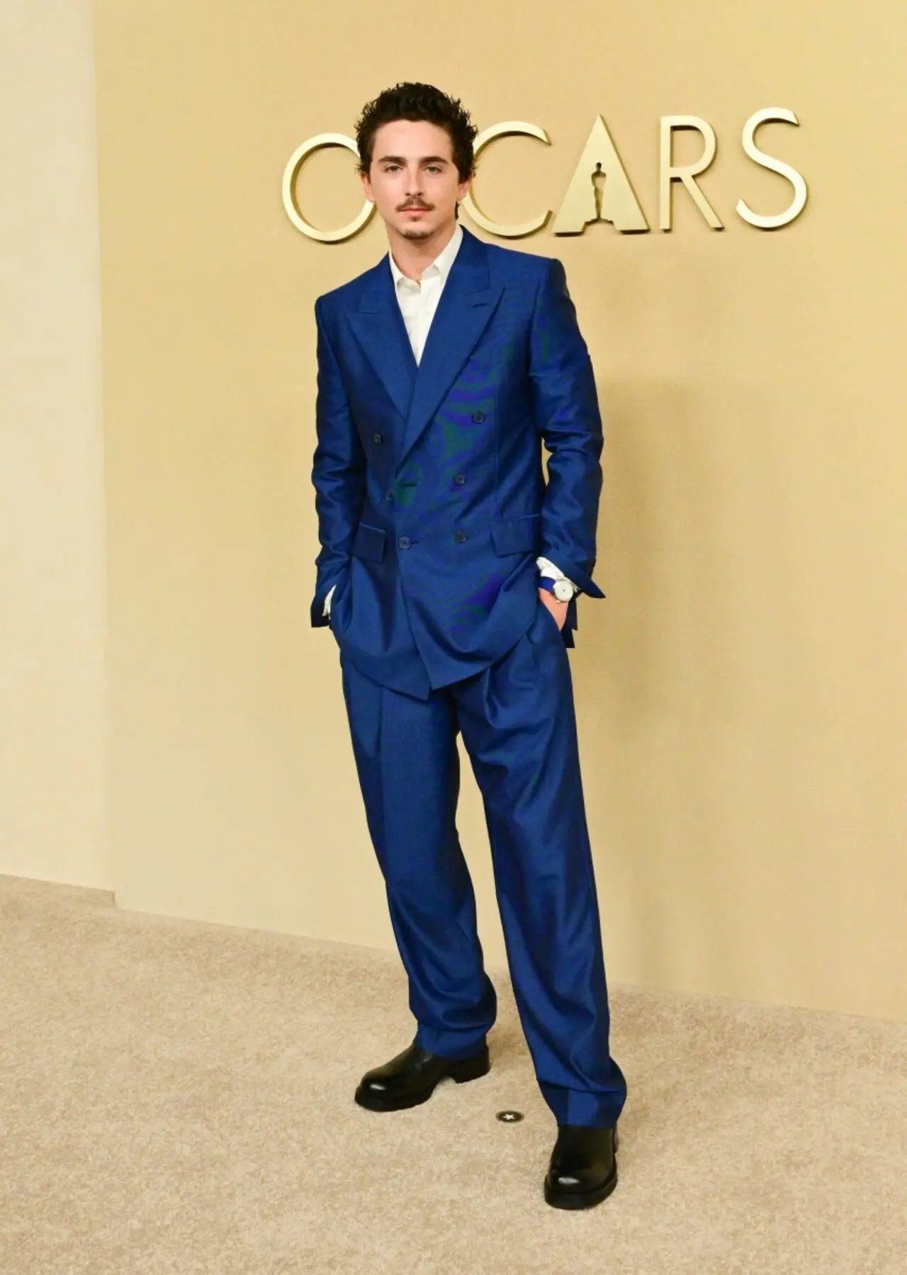 <p>Timothee Chalamet kept it formal in a blue tailored suit at the event. He marked a major milestone with his nomination this year. At 30, he became the youngest person ever nominated for both Best Actor and Best Picture in the same year for Marty Supreme.</p> <p>Timothee Chalamet kept it formal in a blue tailored suit at the event. He marked a major milestone with his nomination this year. At 30, he became the youngest person ever nominated for both Best Actor and Best Picture in the same year for Marty Supreme.</p>
