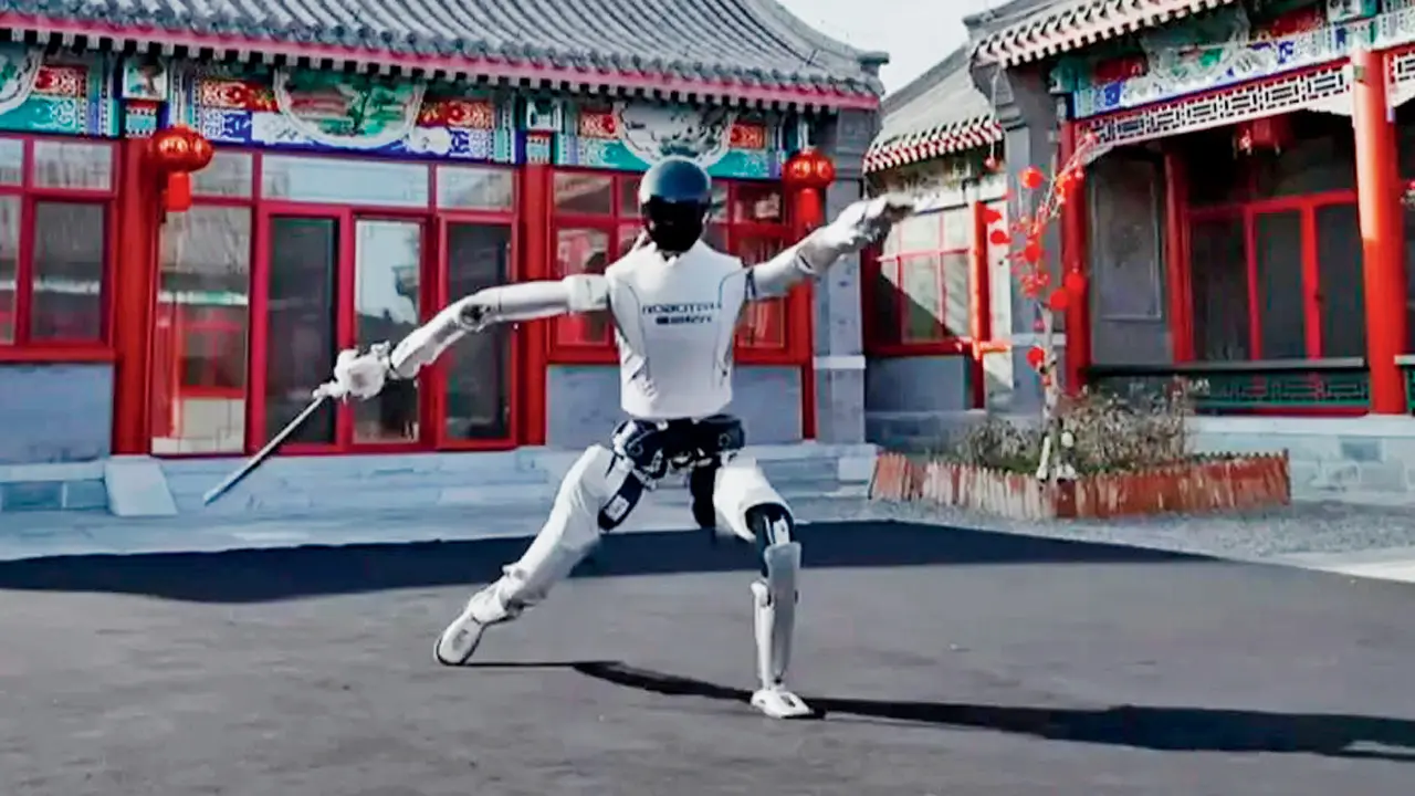 China’s L7 robot performs intricate sword dance for Lunar New Year