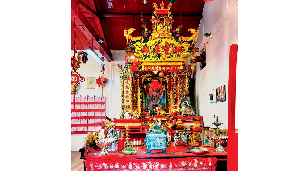 The altar of the temple 