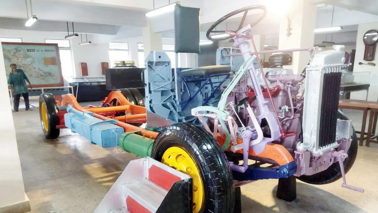 Exhibits at the Brihanmumbai Electric Supply and Transport Museum at Anik bus depot in Sion East. Pics/Rajendra B Aklekar