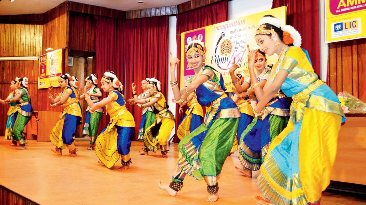 A group of artistes perform a Bharatanatyam sequence at a previous edition. Pic courtesy/Nehru Science Centre