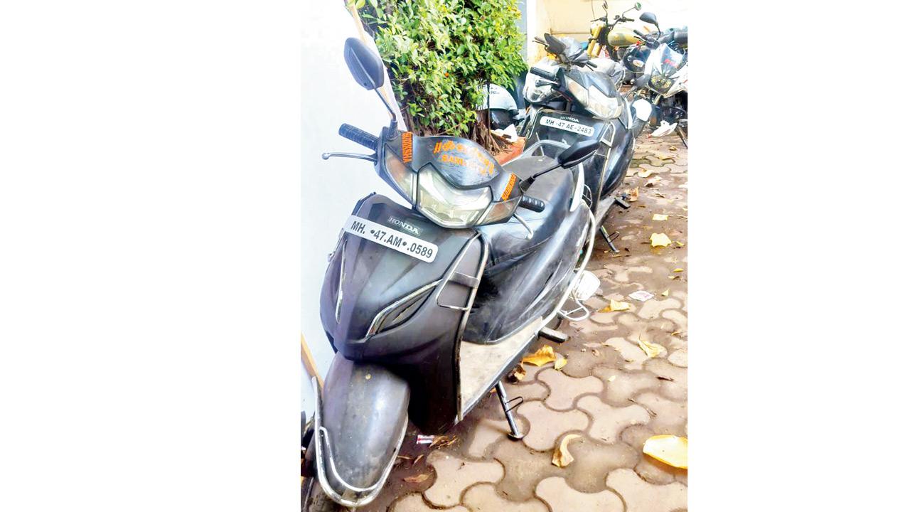 Two-wheelers that were allegedly stolen by the 26-year-old. Pics/By Special Arrangement