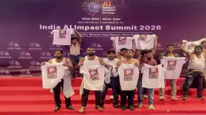 AI Summit 2026: Youth Congress members stage ‘shirtless protest’; 10 detained