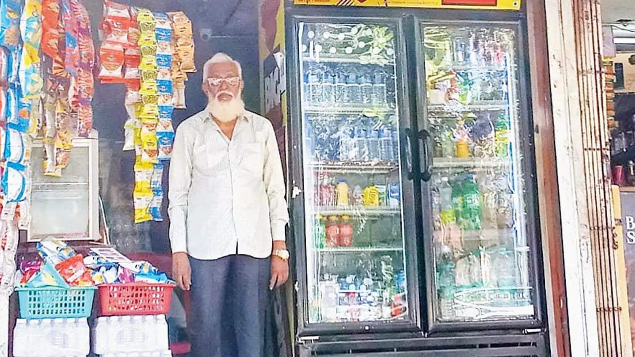 The victim, Mohd Ilyas Ansari, outside his shop. Pics/By Special arrangement