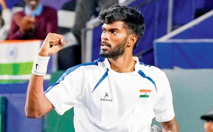India’s Davis Cup hero Dhakshineswar Suresh. Pics/PTI