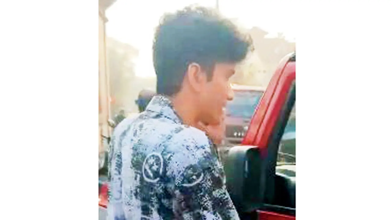 Arrested youth. PICS/X/@GoldySrivastav