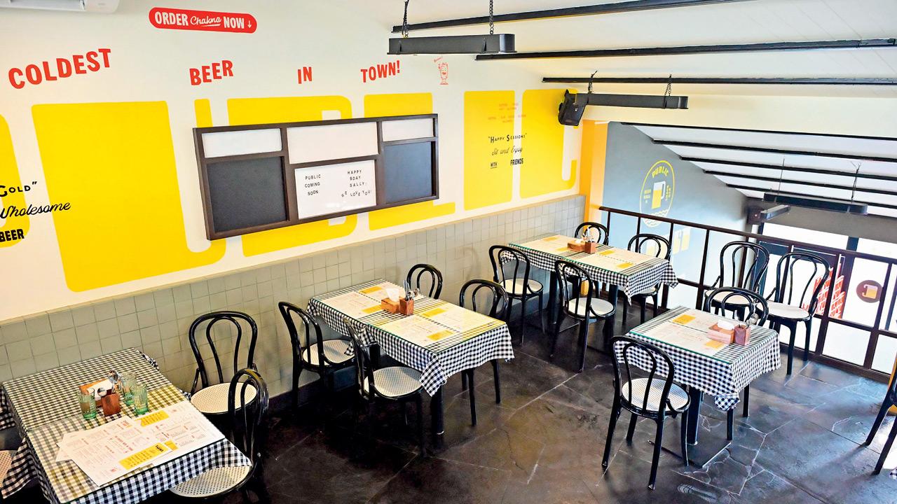 Nevil Timbadia pours Public, an in-house rice beer. Pics/Shadab Khan