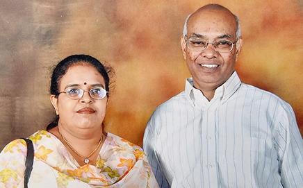 Nageshwar Rao with wife Sandya Sri. PIC/X/@path2shah