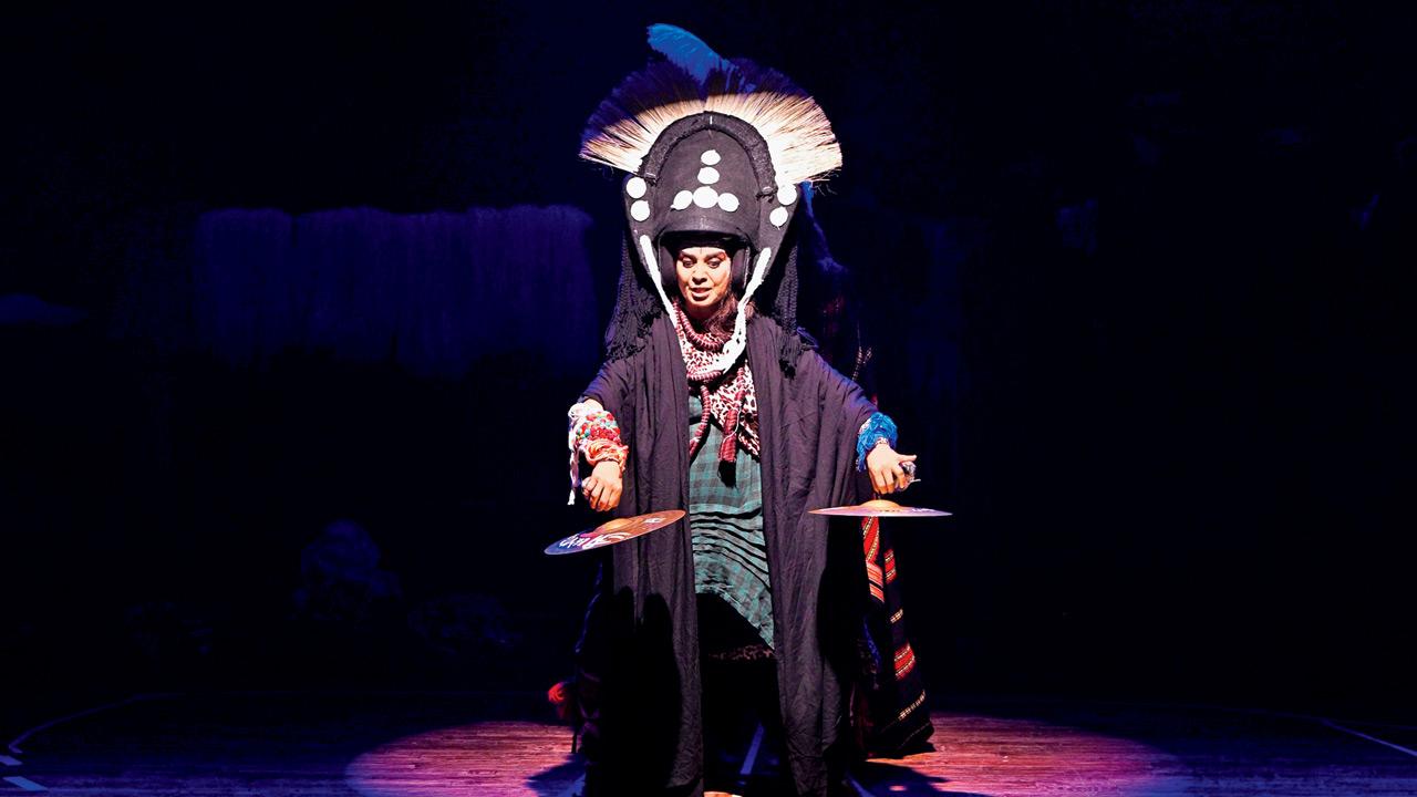 <p>Power and poignancy. Mita Vashisht takes centre stage as Lord Shiva in Ek Kanth Vishpai during the opening ceremony of the Kala Ghoda Festival at YB Chavan Theatre.</p> <p>Power and poignancy. Mita Vashisht takes centre stage as Lord Shiva in Ek Kanth Vishpai during the opening ceremony of the Kala Ghoda Festival at YB Chavan Theatre.</p>