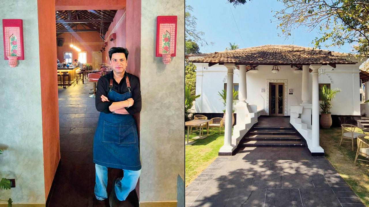 Kunal Kapur at the new outlet (right) the Portuguese bungalow. Pics courtesy/@chefkunal