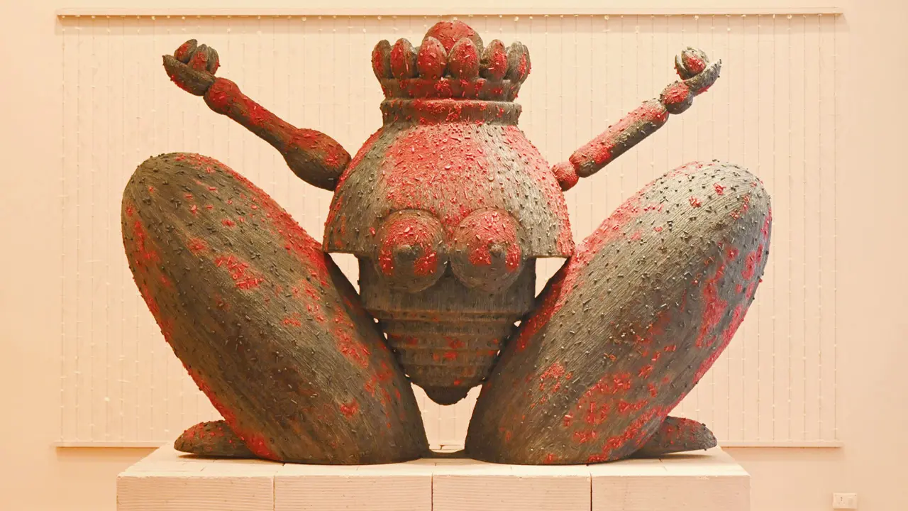 ‘The Lotus Headed’ presented at India Art Fair 2026. Pics courtesy/Chanakya School of Craft