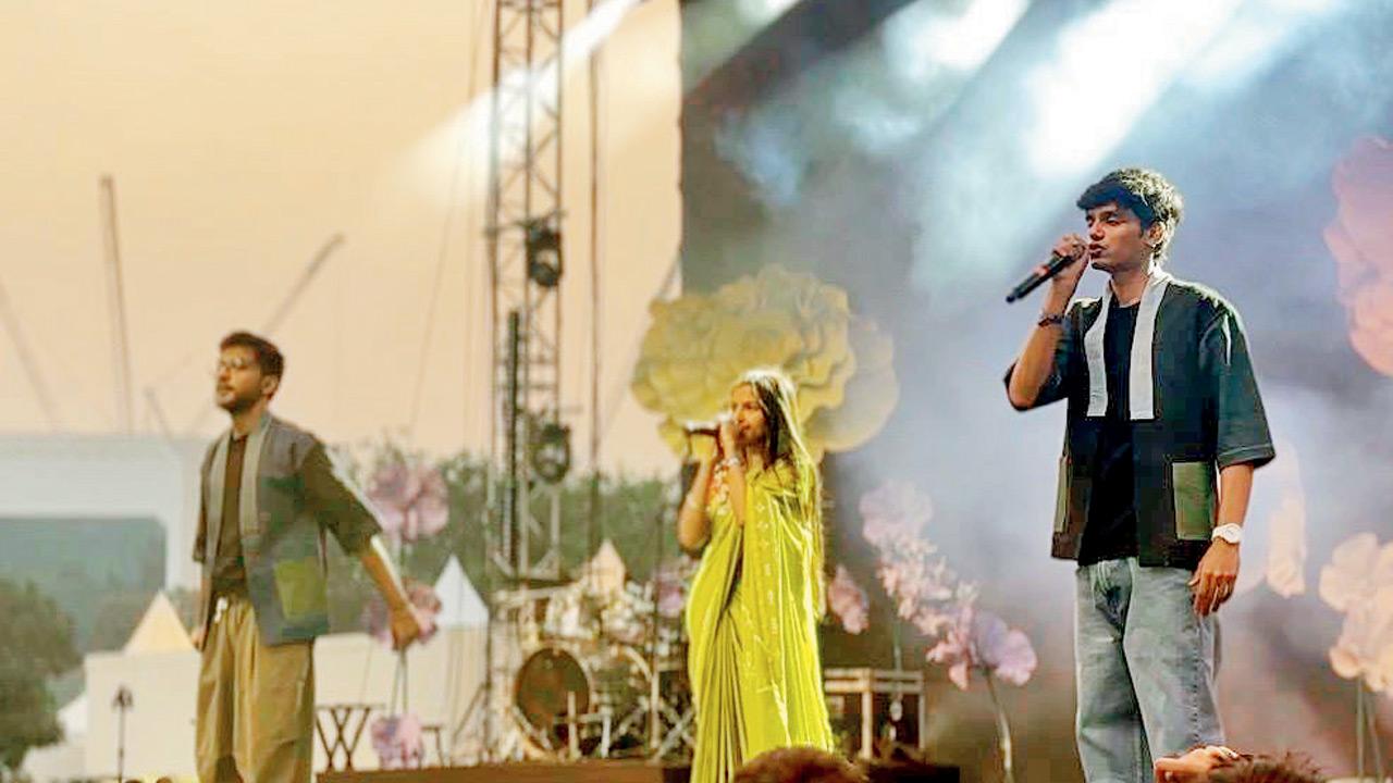 Mahi G performs alongside Flogen. Pic courtesy/Mahi G