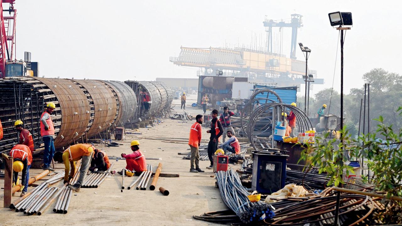 Ongoing work in the area near the park boundary. Pic/Nimesh Dave