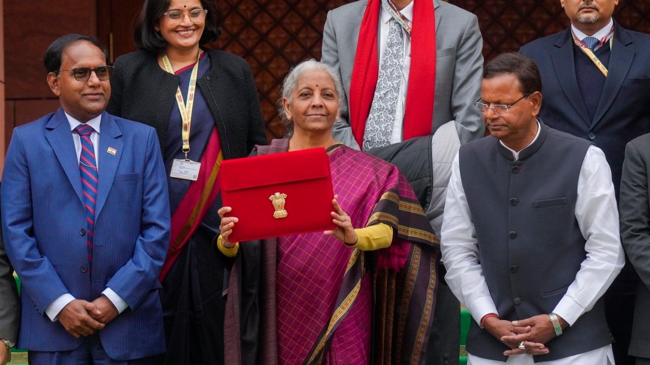 President Murmu offered 'dahi-chini' (curd-sugar), considered auspicious, to Sitharaman before she left for Parliament to present the Union Budget.