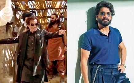 Akshaye Khanna in ‘Dhurandhar’; (right) Nagarjuna Akkineni. Pics/Nimesh Dave, Youtube, Instagram