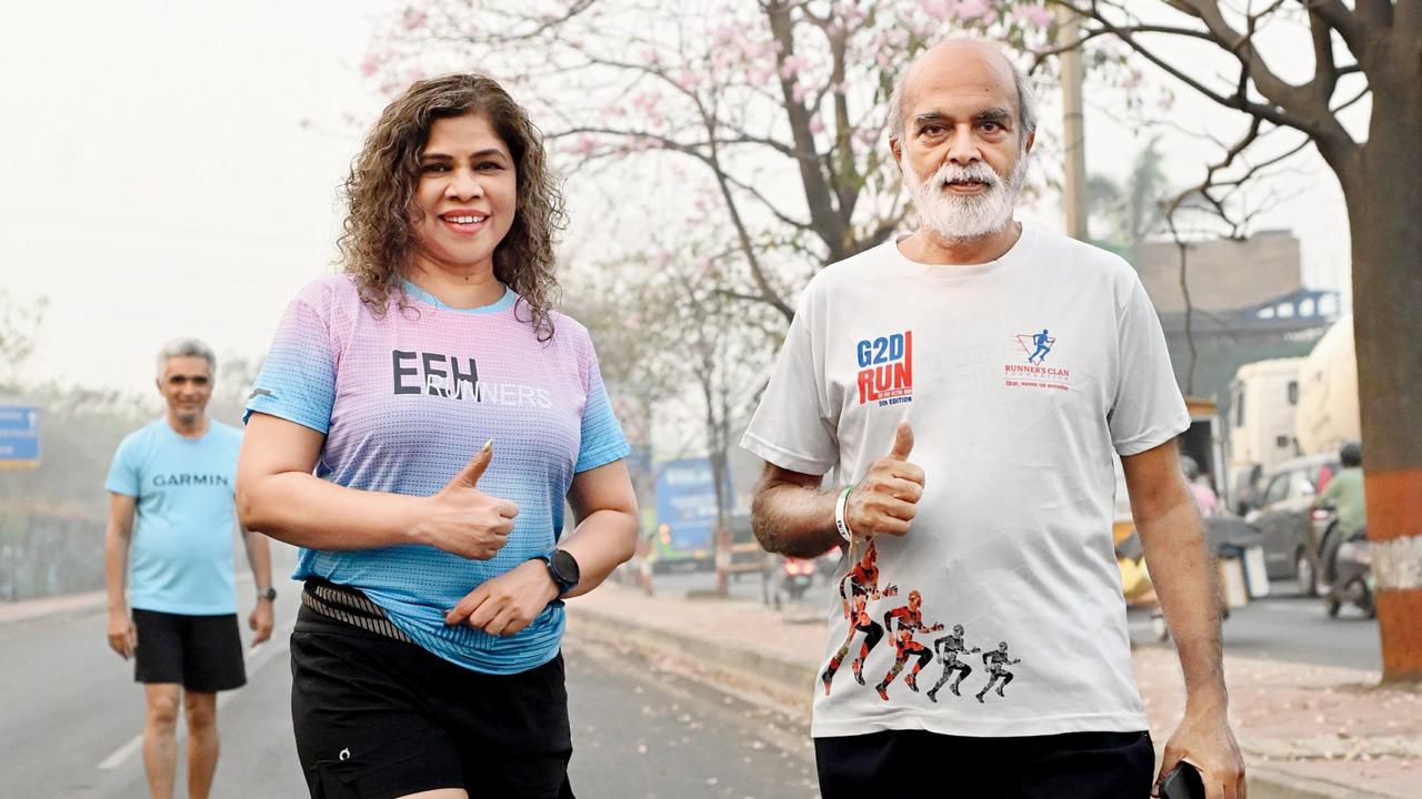 Mumbai: Pink Trumpet trees turn Eastern Express Highway into a runner's paradise