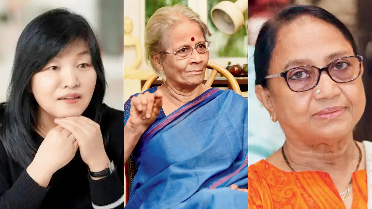 (Left to right) Kyung-sook Shin, Shanta Gokhale and Banu Mushtaq. pics courtesy/@inkquillcollective