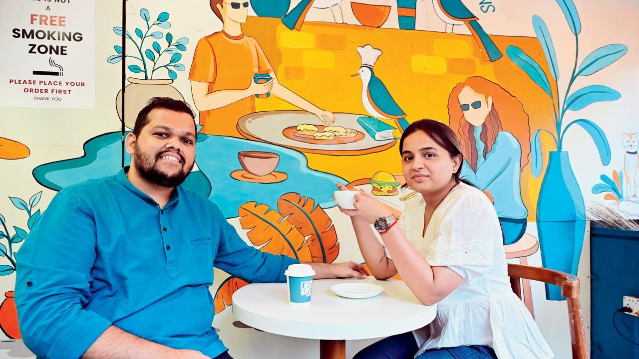 Building a connection with their customers helped café Blue J, Mahim; one time when a barista left suddenly, a customer swooped in to save the day. Pic/Shadab Khan