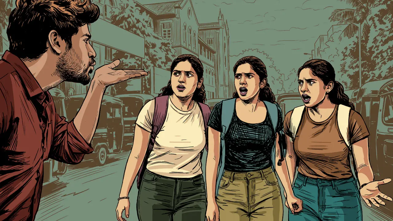 According to the police, after the accused started abusing the women and her, the student swung into action.  “She first reprimanded the accused verbally and then grabbed him by the hair and dragged him onto the campus, where several students had gathered. The woman then cried out for help,” a police officer explained