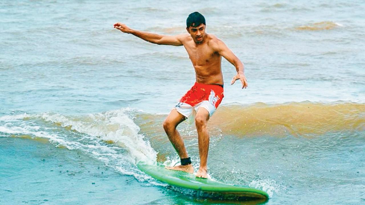 A surfer at the club