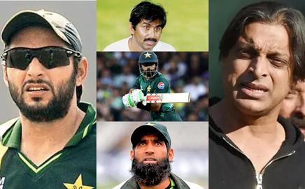Shahid Afridi, Javed Miandad, Babar Azam, Mohammad Yousuf, Shoaib Akhtar (Pic: File Pic)