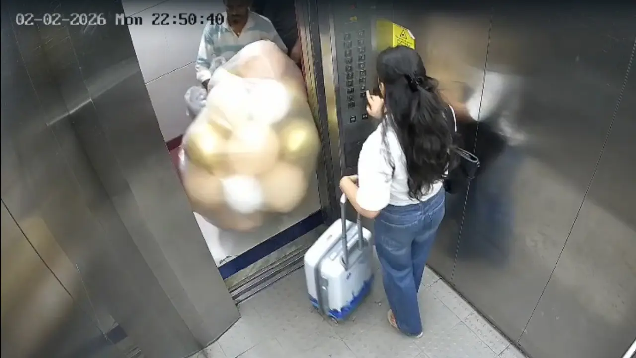 Woman injured after gas-filled bundle of balloons exploded inside lift in Mumbai