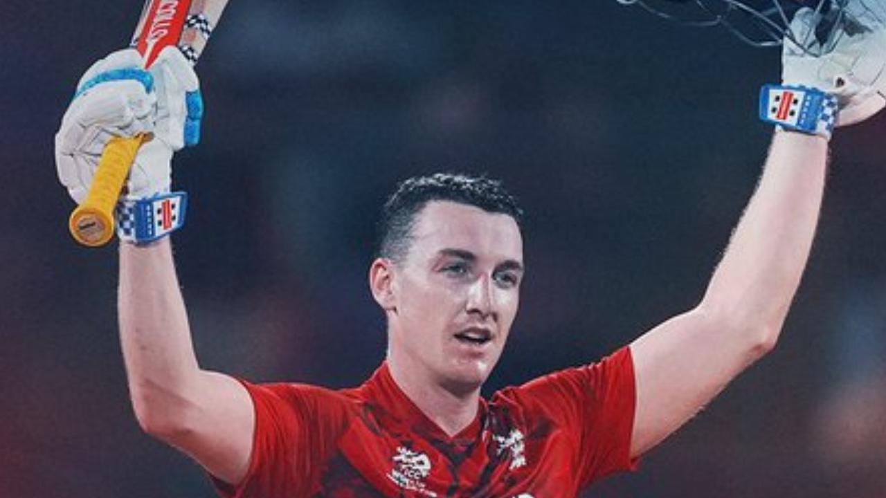 The 27-year-old cricketer is also the third England batsman, after Alex Hales and Jos Buttler, to register a ton in the T20 World Cup (Pic: X/@englandcricket)