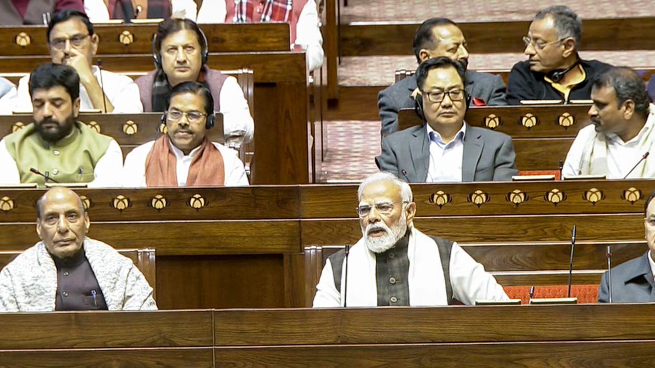 The PM accused the Congress of insulting the President of India by resorting to disruptions in the Lok Sabha during the debate on her address