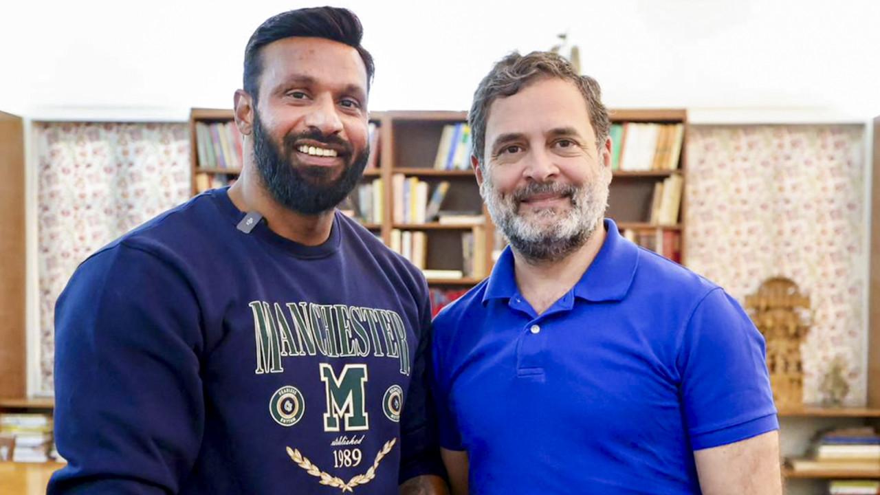 IN PHOTOS: Rahul Gandhi meets ‘Mohammad Deepak’, calls him symbol of unity