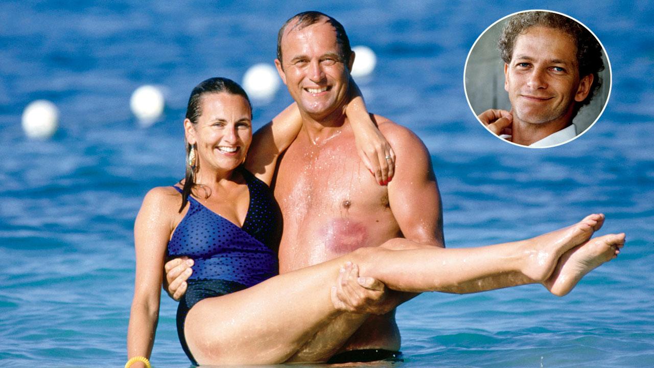 Frances Edmonds with England spin bowler husband Phil in Jamaica during England’s 1986 tour of the West Indies. The red mark on Phil’s chest is a cricket ball-caused bruise. (inset) David Gower. Pics/Getty Images