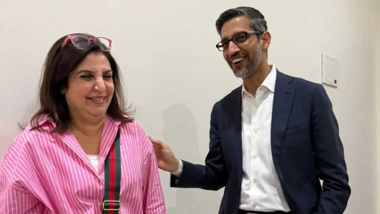 Farah Khan meets Alphabet CEO Sundar Pichai: ‘Make Google Giggle’