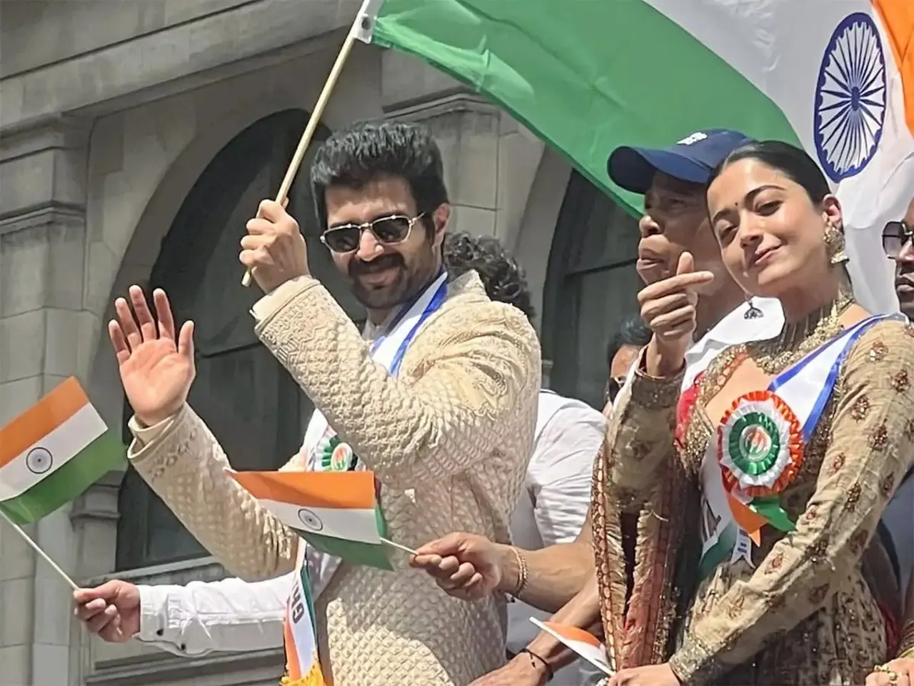 Vijay Deverakonda and Rashmika Mandanna served as Grand Marshals at the 43rd India Day Parade in New York City, celebrating India's 79th Independence Day on August 17, 2025. Their chemistry at the event was unmissable.
