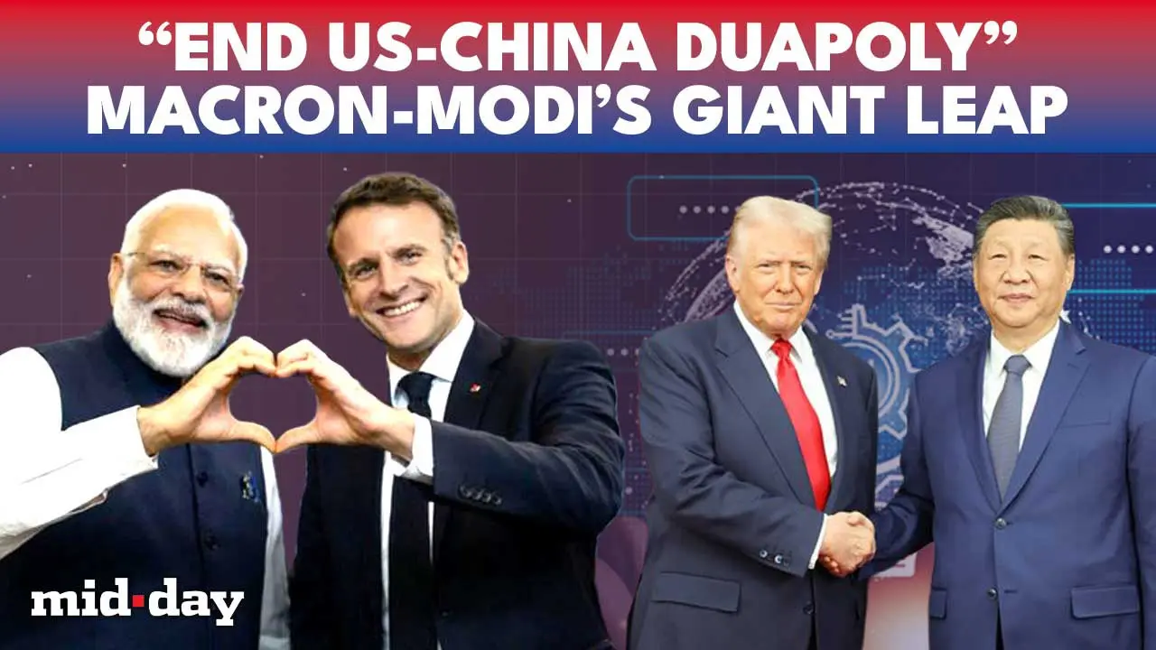 Macron attacks China, US: Breakthrough collaborations announced in AI with India