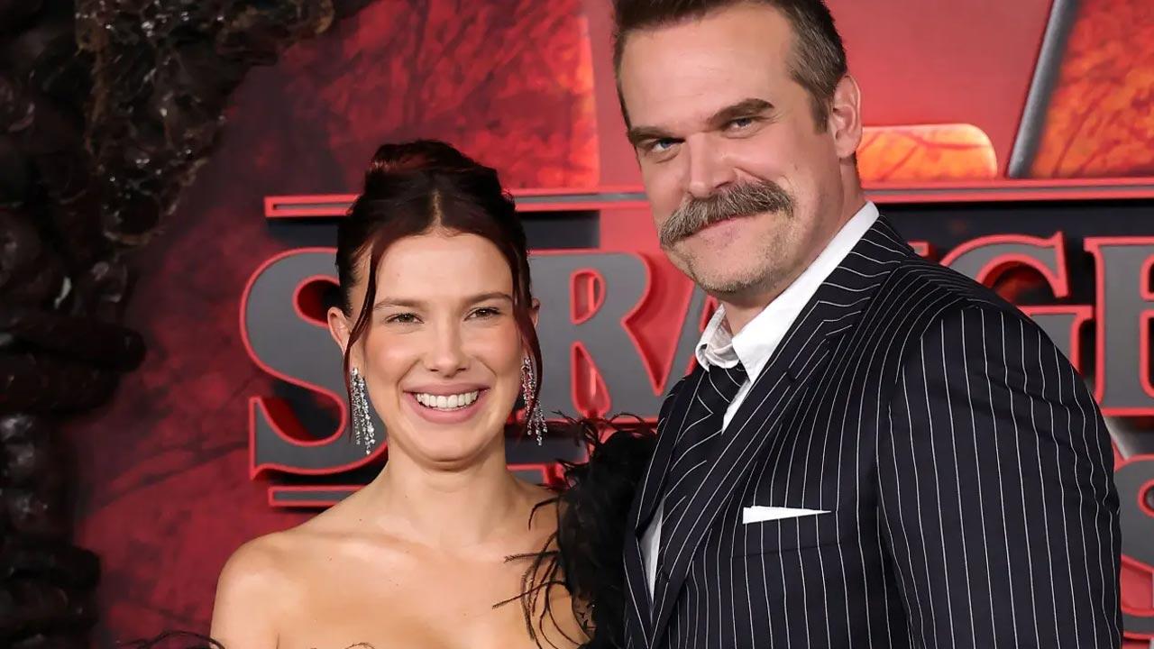 Millie Bobby Brown celebrates her 22nd birthday with David Harbour