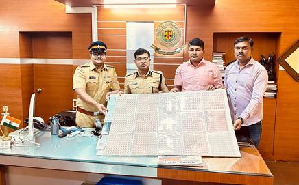 Police seized counterfeit stamps worth Rs 27.84 lakh during the operation, an official said. Pic/Special Arrangement