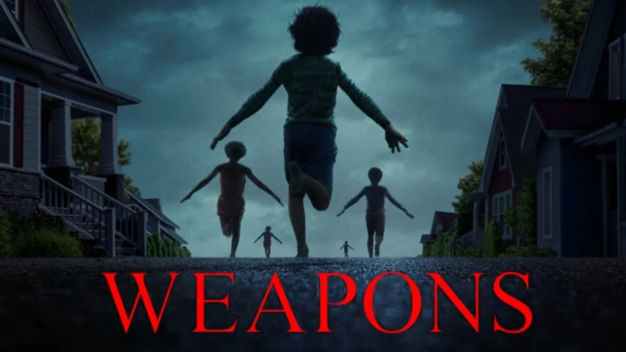 Weapons 
The story follows a community in the aftermath of a bizarre incident where seventeen children from the same classroom all mysteriously run away on the same night at the same time, leaving the community in fear and suspicion. The film is structured in a non-linear way, following multiple points of view to tell the story of the inexplicable trauma