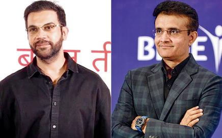 Rajkummar in Nikam’s look; (right) Sourav  Ganguly