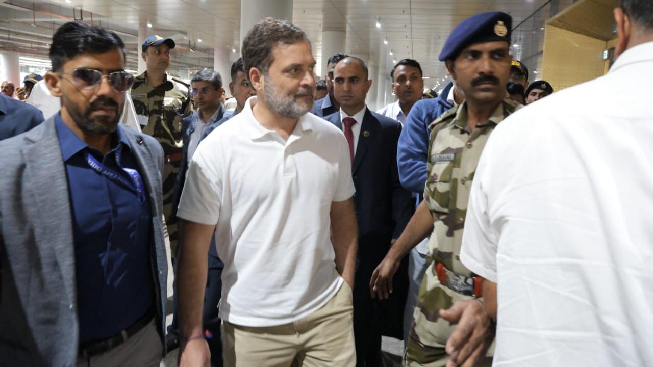 Several senior Congress leaders were present at the Mumbai airport to welcome Rahul Gandhi