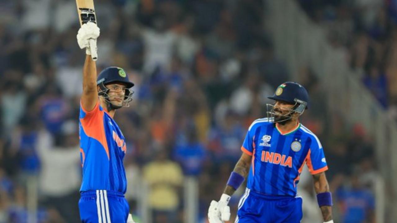 Late fireworks from Shivam Dube, Hardik Pandya help Team India reach 193 runs